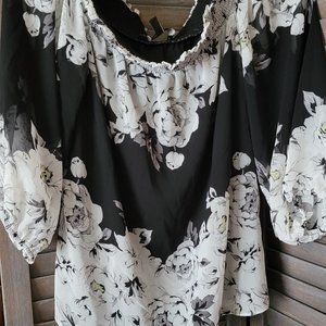 Off-Shoulder Floral Blouse